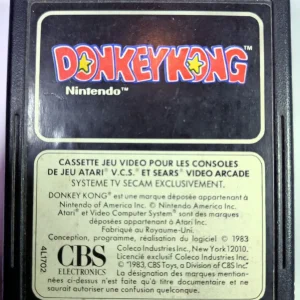 Donkey Kong Atari 2600 d’occasion – cartouche en bon état
